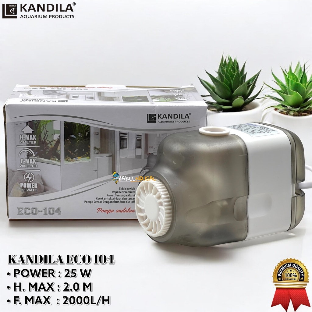 POMPA MESIN KANDILA ECO SERIES 104 2000L 25W POWER HEAD MESIIN AQUARIUM KOLAM FILTER POMPA LOW WATT