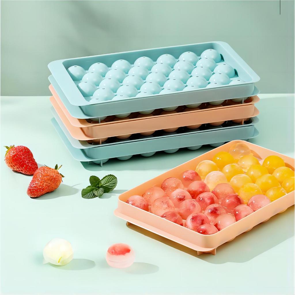 ( MY ACC ) Cetakan Es Batu & Jelly Model Bulat Telur 33 Sekat Lubang Round Ice Tube Tray