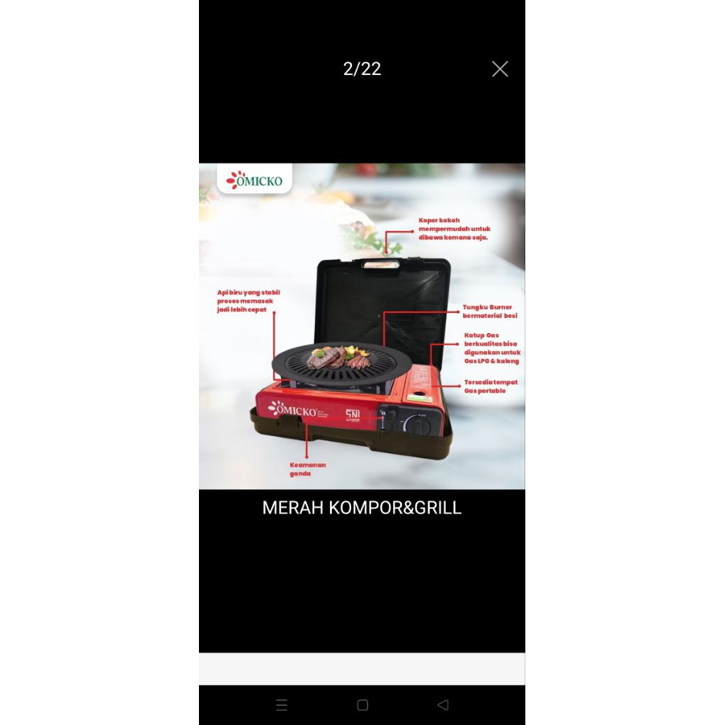 kompor portable omicko