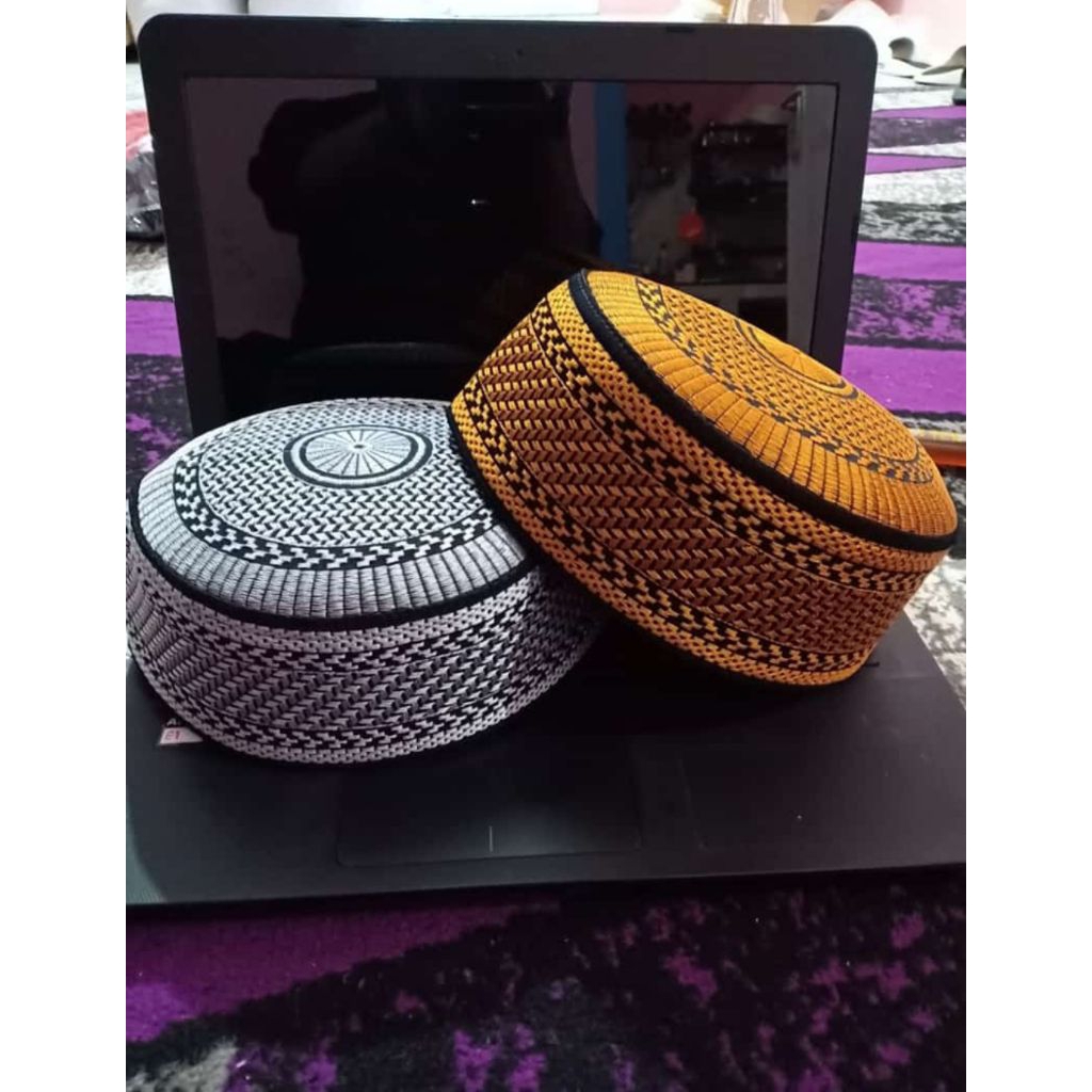 GROSIR (20 PCS )PECI KOPIAH BUGIS FULL BORDIR BONE KHAS MAKASSAR