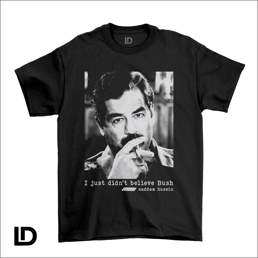 Kaos Distro Saddam Husein Premium Cotton Combed 24s Tokoh