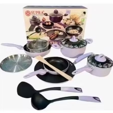Panci SUPRA set 12pcs set teflon PANCI SET SUPRA 12 PCS