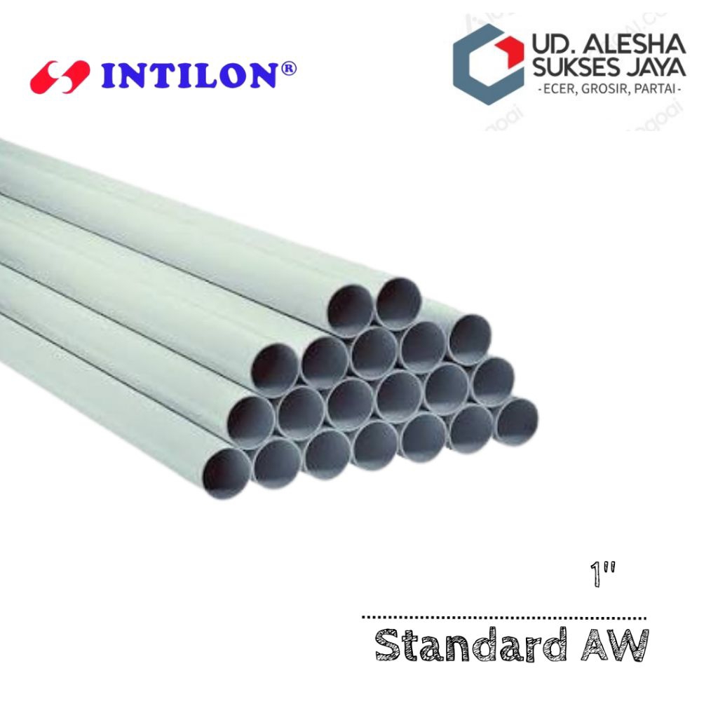 PIPA PVC INTILON 1" AW, PIPA PARALON 1 INCH AW (POTONGAN 1 METER)