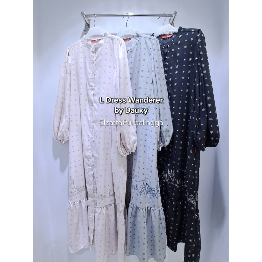 Dauky L DRESS Wanderer Couple Pasangan Bahan Katun Dauky Motif Elegan Terbaru