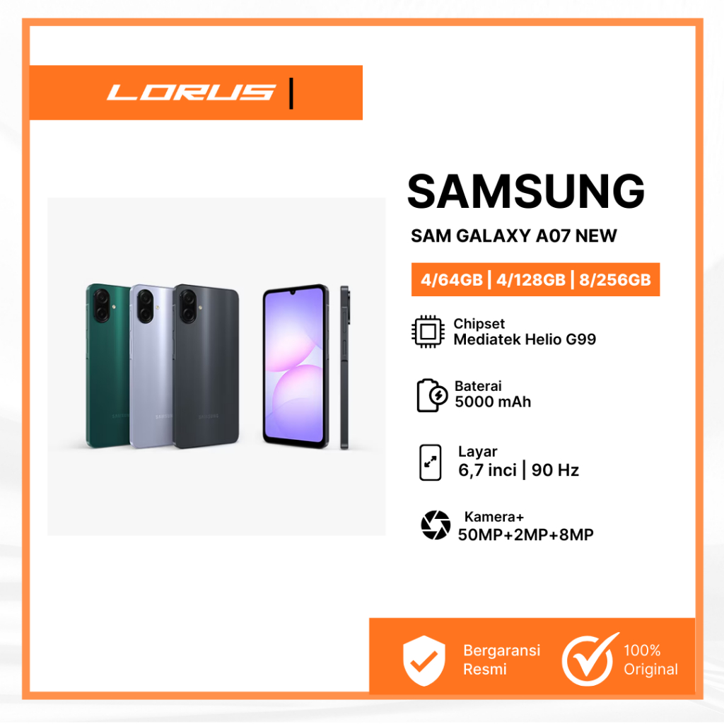 Samsung Galaxy A07 4/64GB (NEW) | Mediatek Helio G99 | 5000 mAh