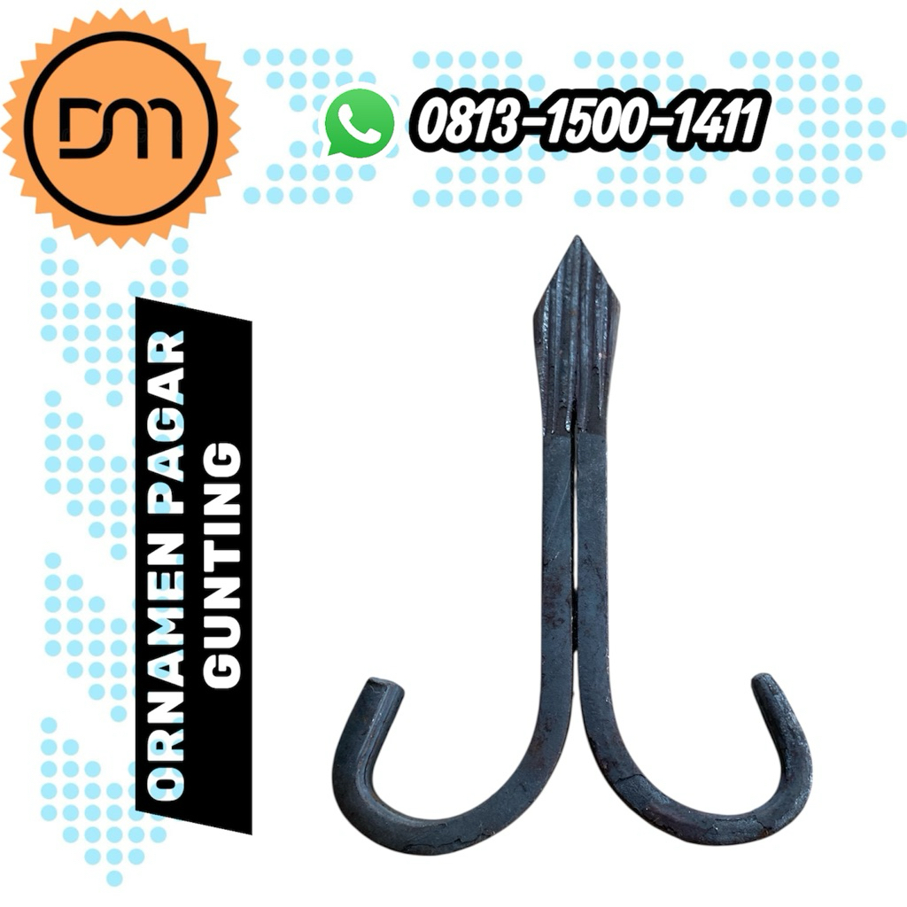 DM - Ornamen pagar besi bentuk gunting / Ornamen pagar besi nako / Ornamen bentuk gunting
