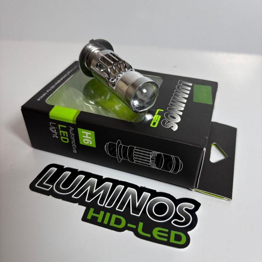 LUMINOS Lampu Depan Motor Bebek H6 Bifocus Lens Super Terang Led Putih Kuning LS1 LUMINOS