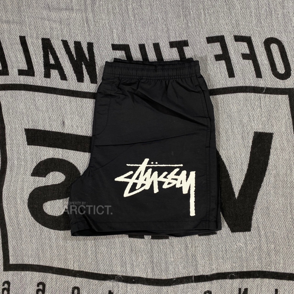 STUSSY STOCK BIG BEACHSHORTS - BLACK | CELANA STUSSY