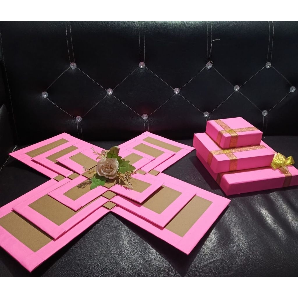 EKPLOSION BOX POLOS//SURPRISE ULANG TAHUN//BOX SNACK 3LAYER(TANPA SNACK)