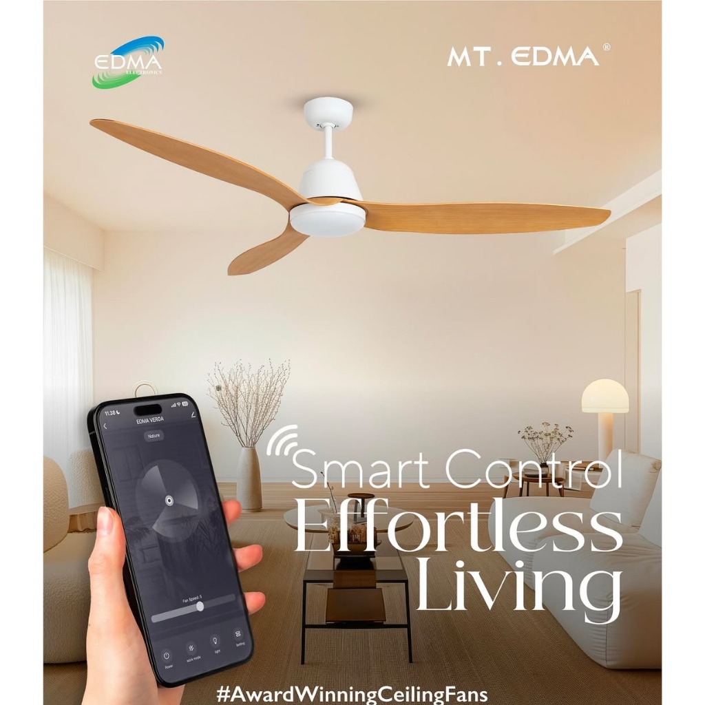 MT.EDMA VERDA 60in Kipas Angin Dekorasi Dengan Remote Control