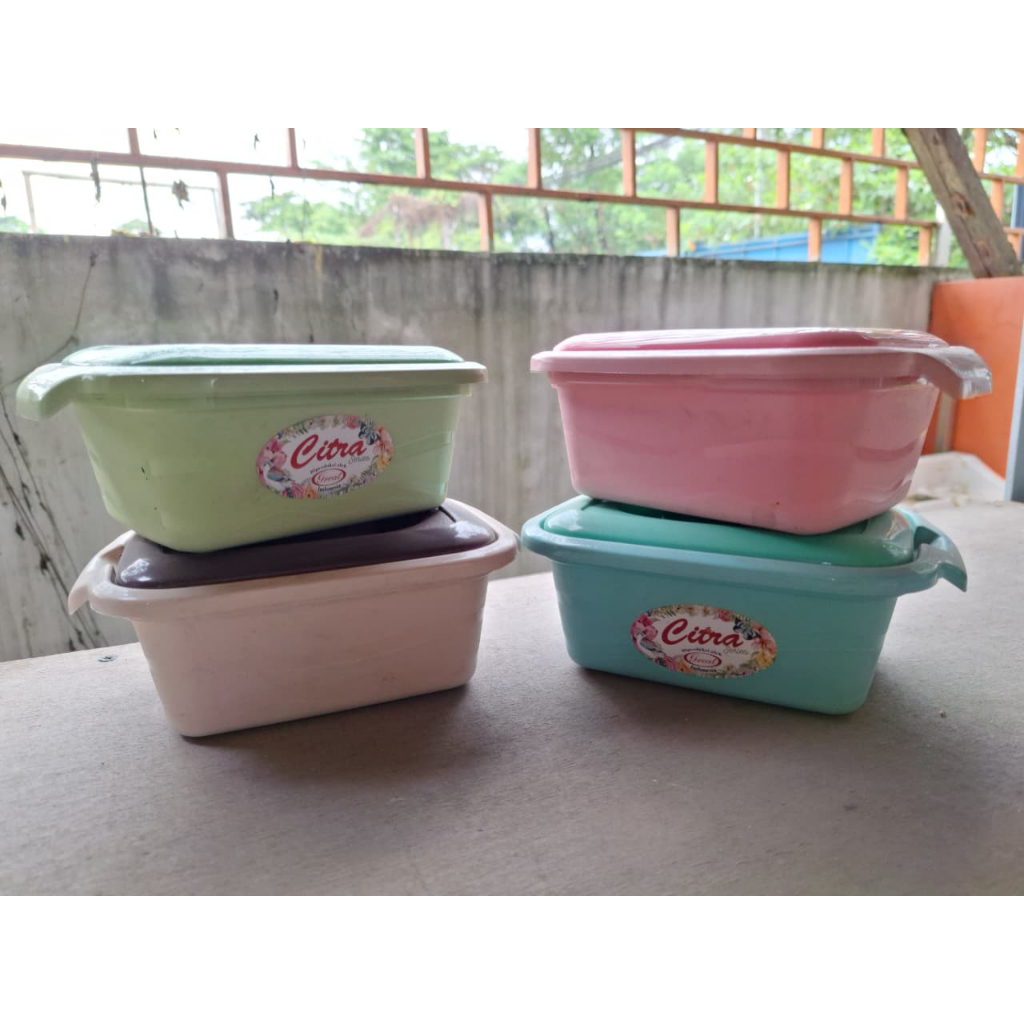 WDS191406 Wadah Sayur / Wadah Lauk / Wadah Plastik Serbaguna dengan Tutup