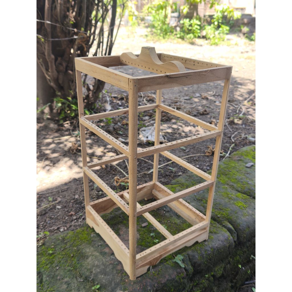 SANGKAR BURCIL KAYU JATI BY S.SANGKAR AMBRUKAN KAYU JATI