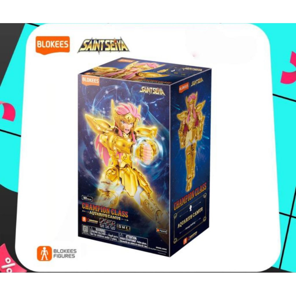 Blokees Saint Seiya Champion Class Aquarius Camus 75009 - Blokees Figures Saint Seiya CC 08