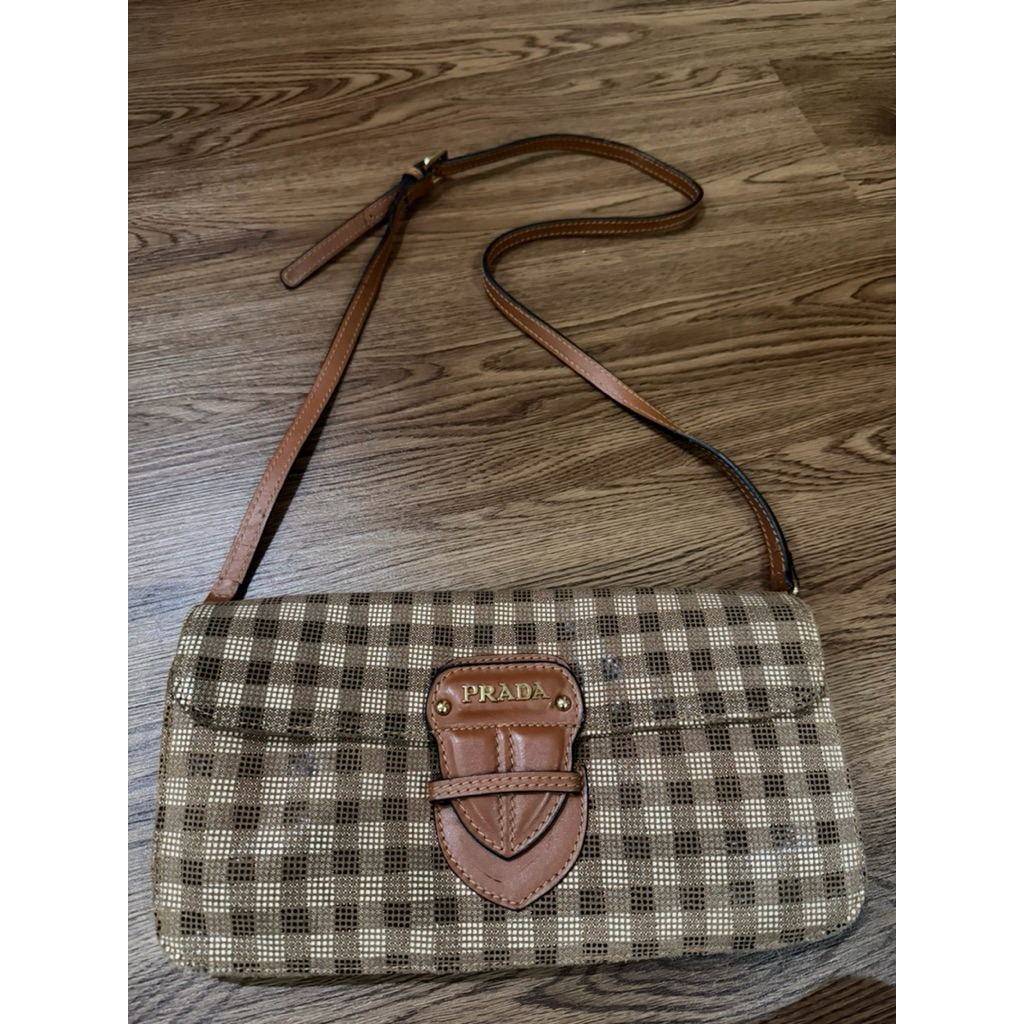 tas coklat kombinasi kotak cantik