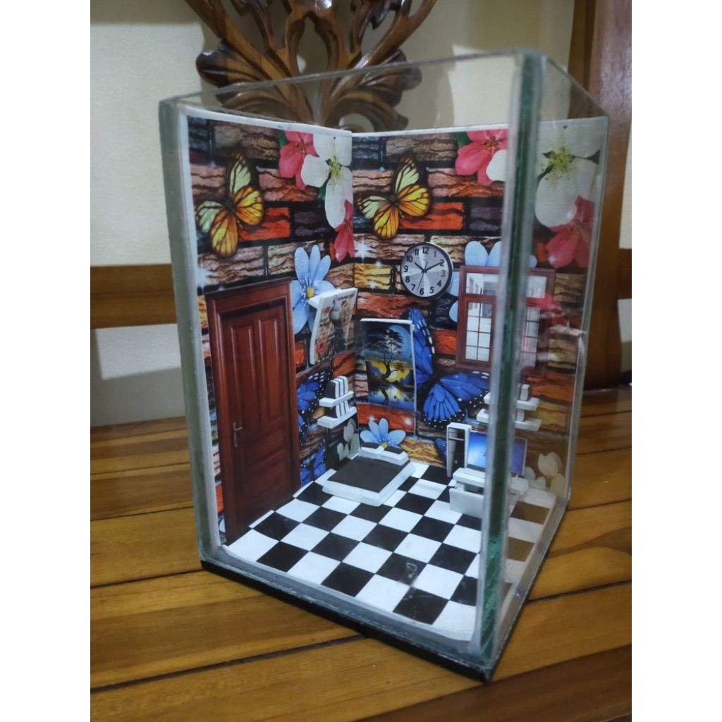 soliter jumbo ikan cupang unik tema kamar kost ukuran T 17cm, L 12cm