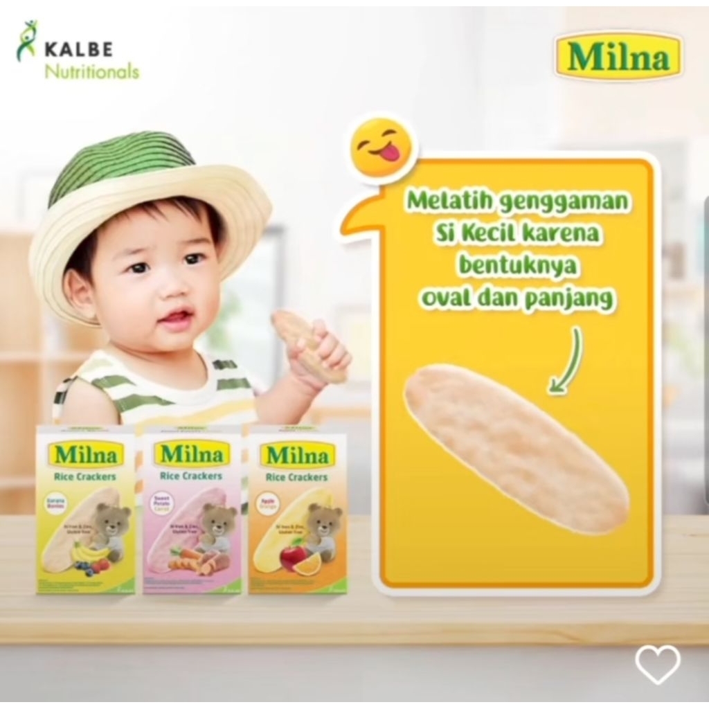 Milna rice crackers Snack sehat usia 6 bulan ke atas 20 gr