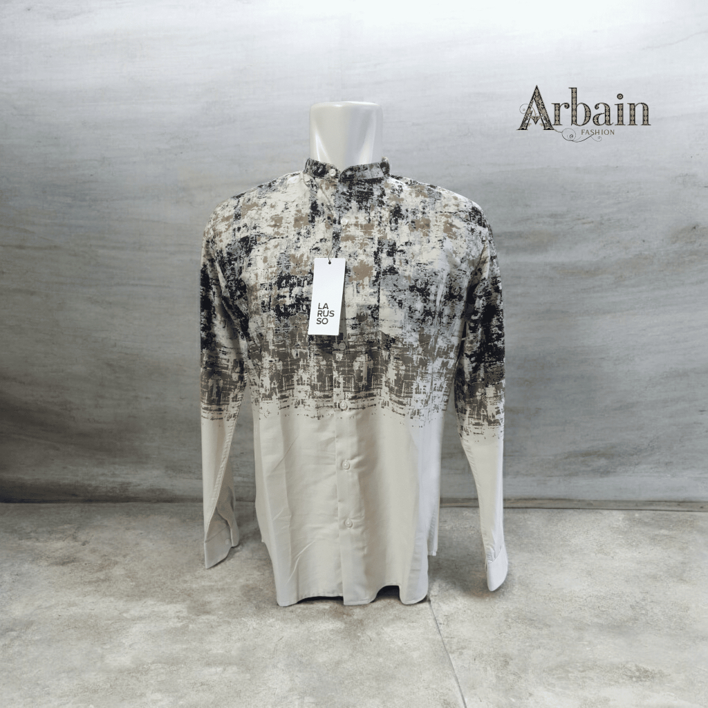 LARUSSO Kemeja koko pria lengan panjang original