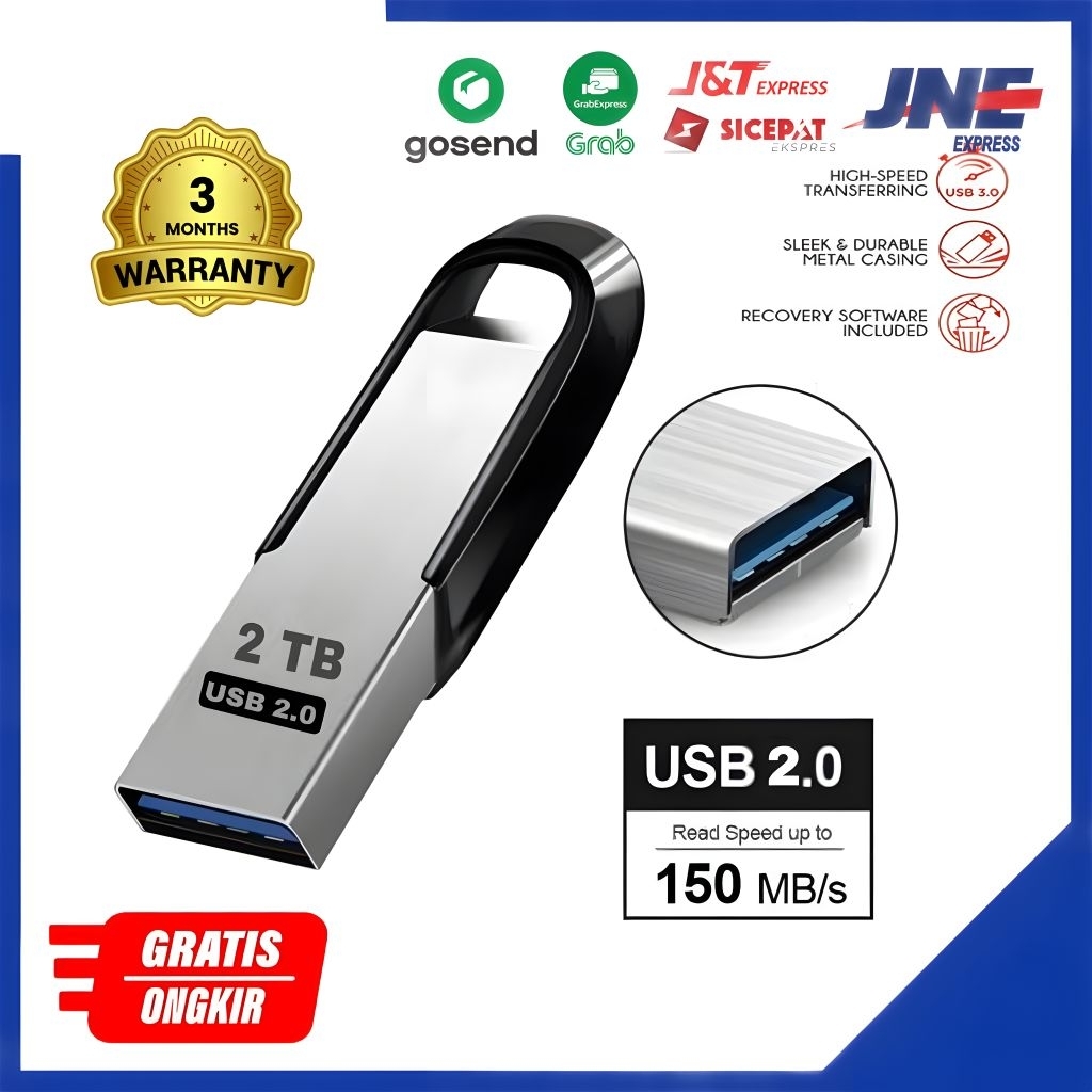 Flashdisk CZ73 Ultra Flair USB 2.0 1TB 2TB – Pen Drive Memory Stick U Disk High Speed untuk Laptop H