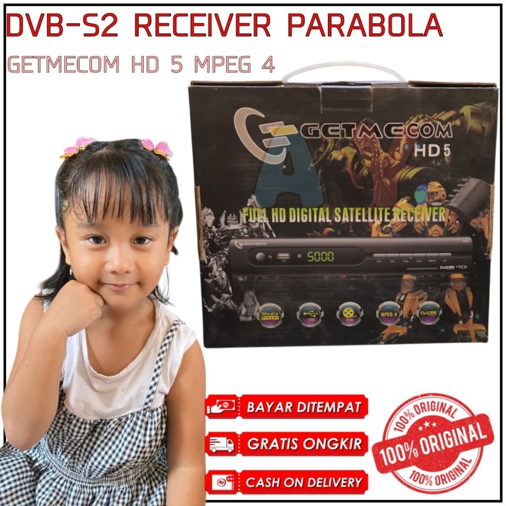 GETMECOM HD5 DVB-S2 MPEG-4 RECEIVER PARABOLA