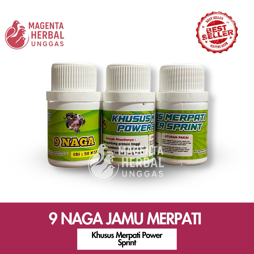 9 Naga Jamu Merpati Lomba 50 Kapsul | Vitamin Merpati Sprint & Penambah Tenaga