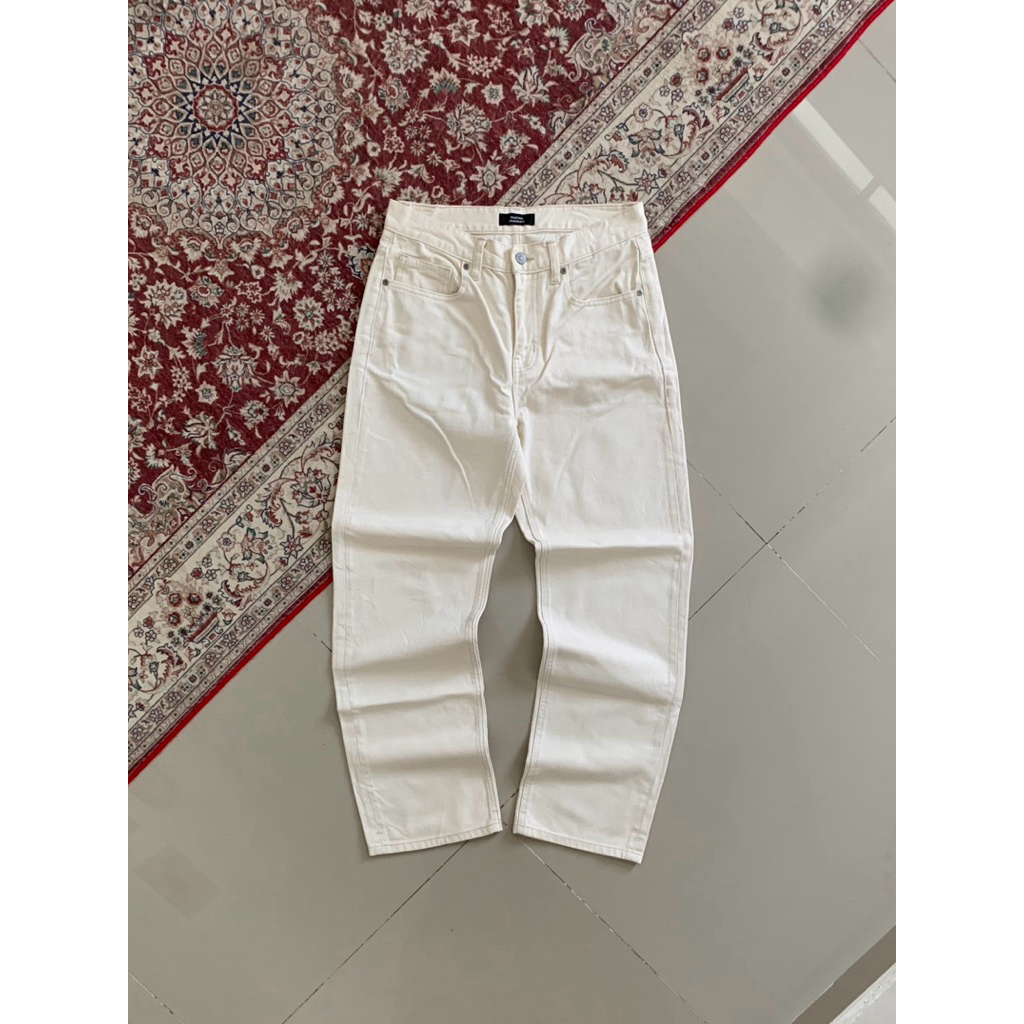 Musinsa Standard Baggy White Jeans
