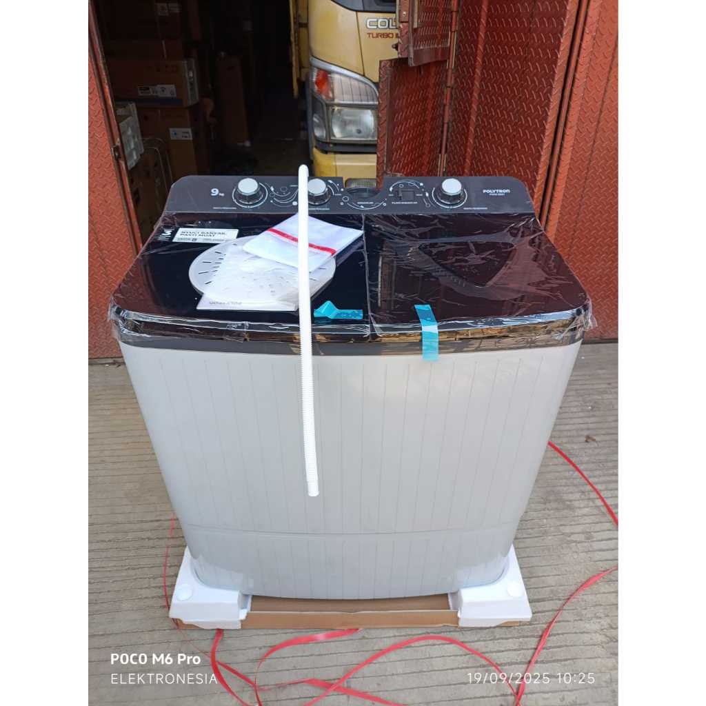 Polytron Mesin Cuci 2 Tabung 10 KG Hemat Listrik Polytron PWM1081 Mesin Cuci 2 Tabung 10Kg #25123