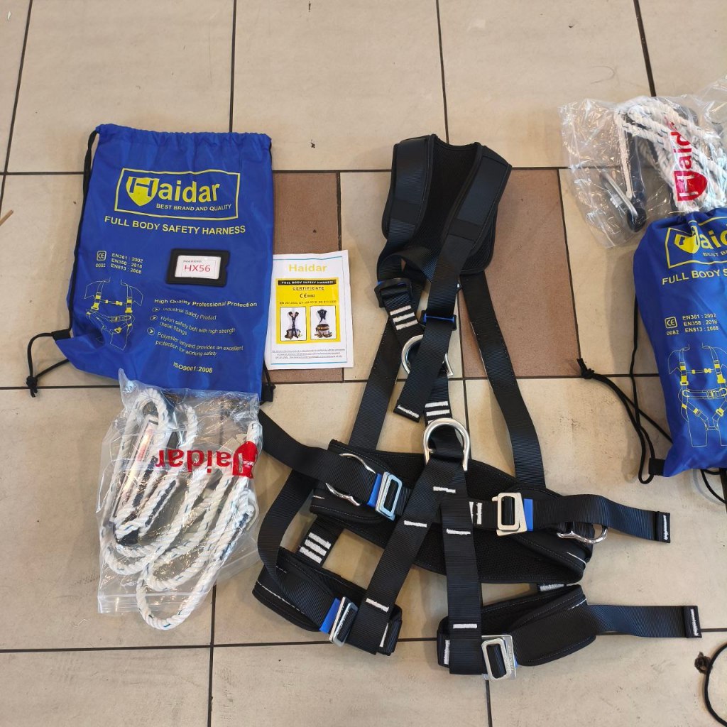 Full Body Harness Haidar PN 56 Plus Absorber Double Hook Original 100% - Safety Harness Climbing Ber