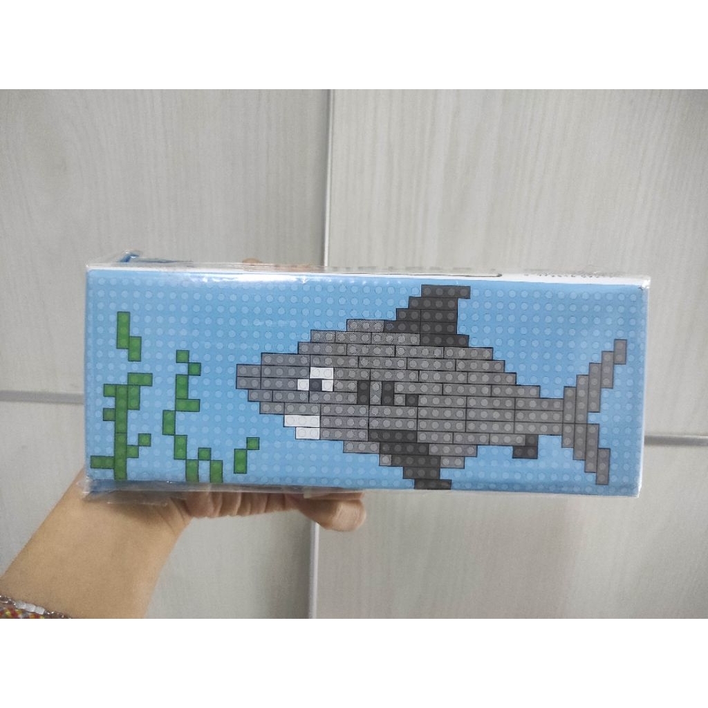 Kotak pensil lego motif ikan hiu (new)