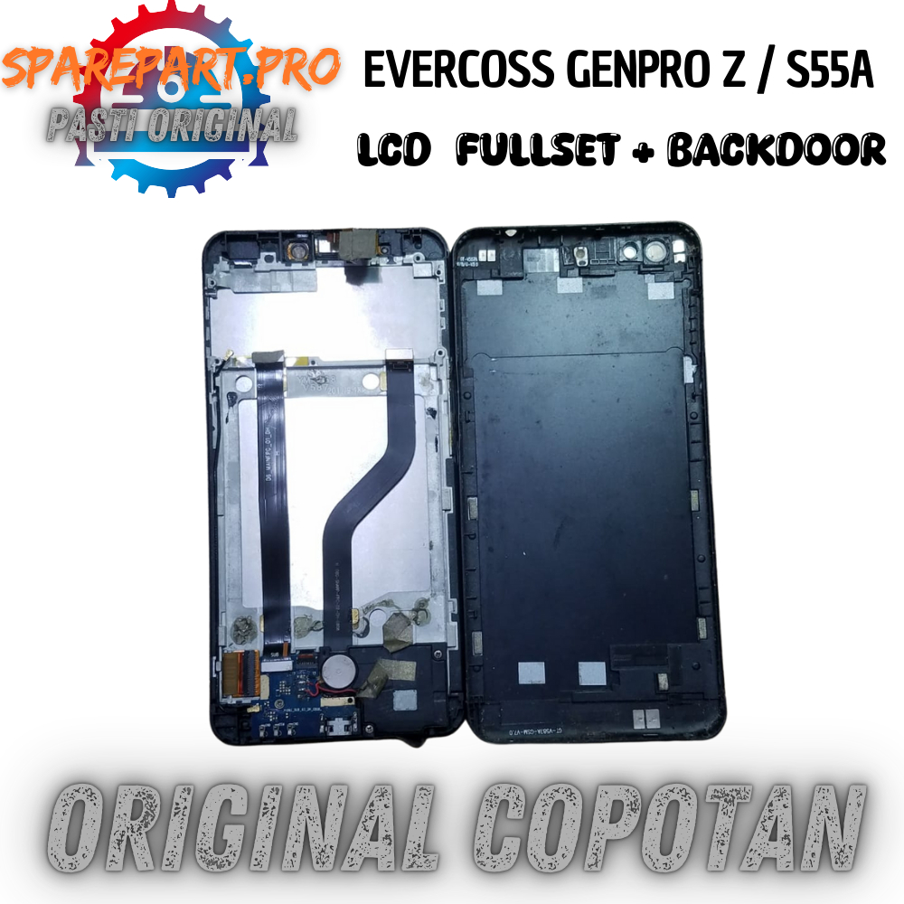 EVERCOSS GENPRO Z / S55A LCD + FRAME / KAMERA FULLSET ORI COPOTAN