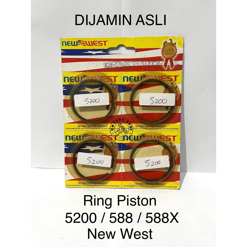 Ring Piston 5200 New West 568 588 588X Ring Seker Chainsaw Gergaji Mesin Senso 20 22 24 inch