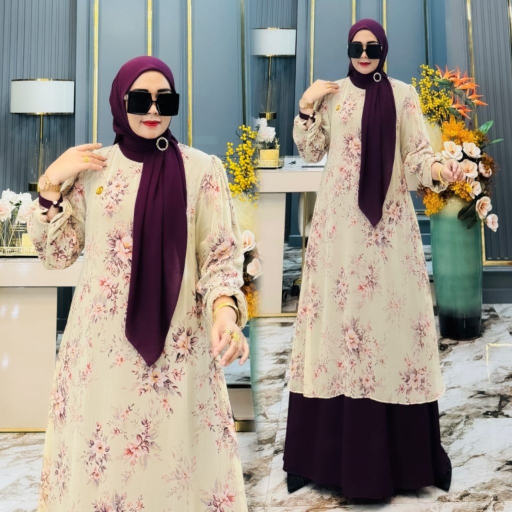 LAYLA SET BY ELISH LABEL GAMIS ALA MALAY EDISI LEBARAN GAMIS HIJAB SEGI EMPAT GAMIS KEKINIAN TERBARU