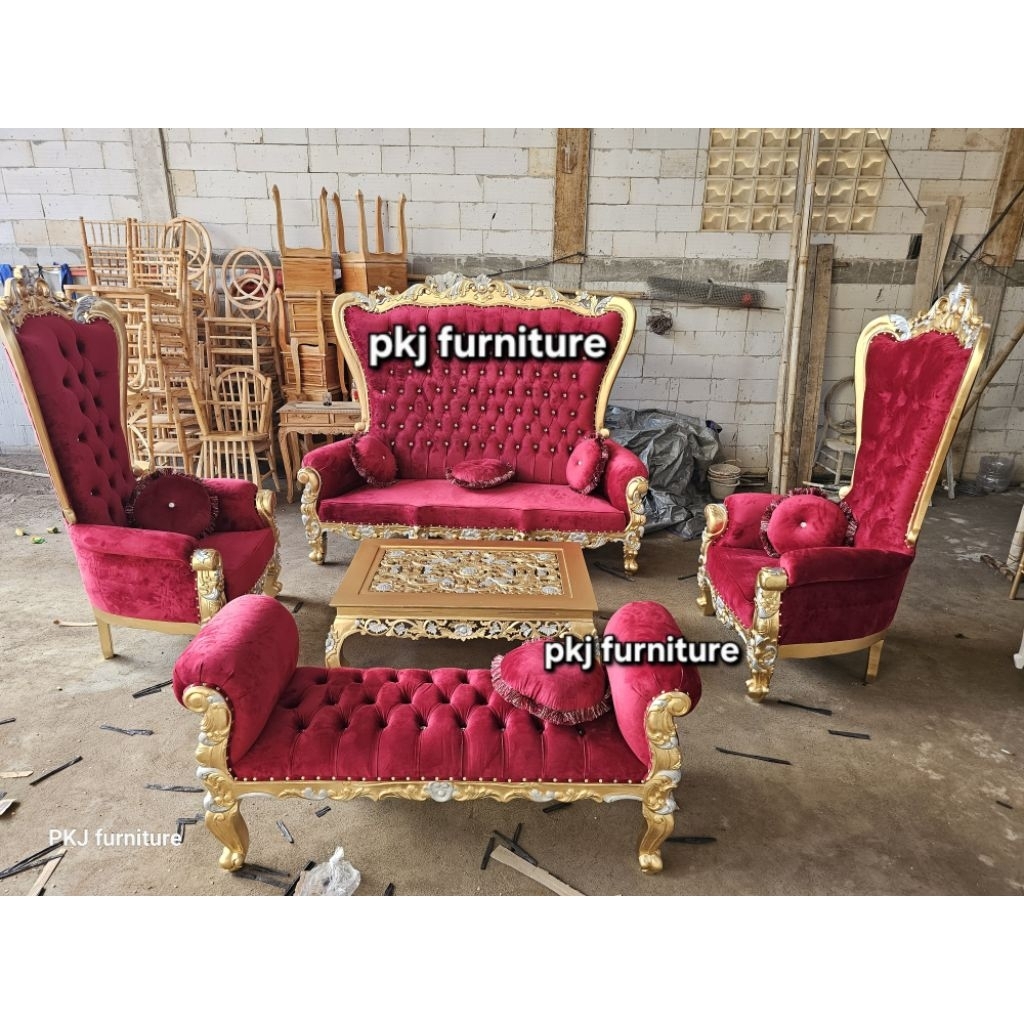 1set kursi syarini jati jepara / sofa tamu syahrini jati / kursi syahrini