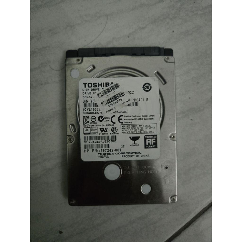 Hardisk Copotan Toshiba 320 GB