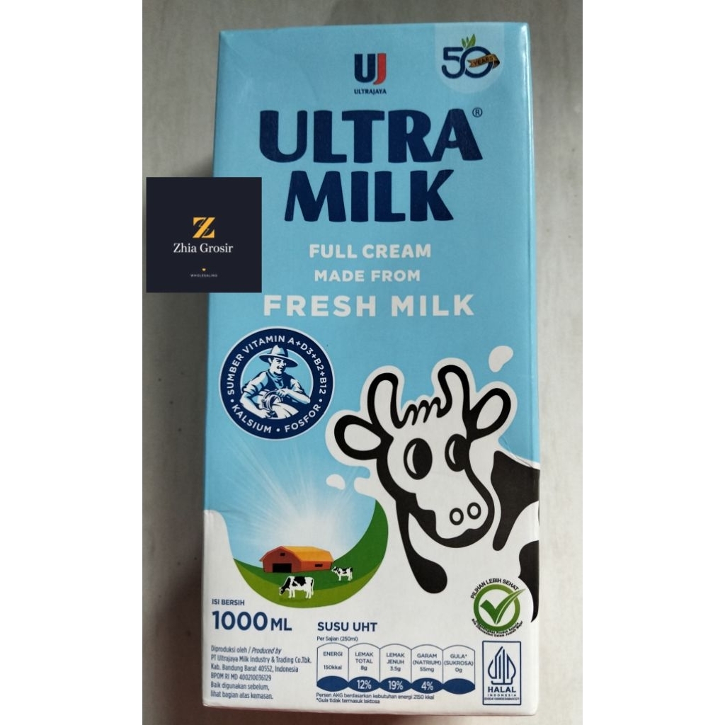 Susu Ultra Milk Full Cream 1000ml/1L
