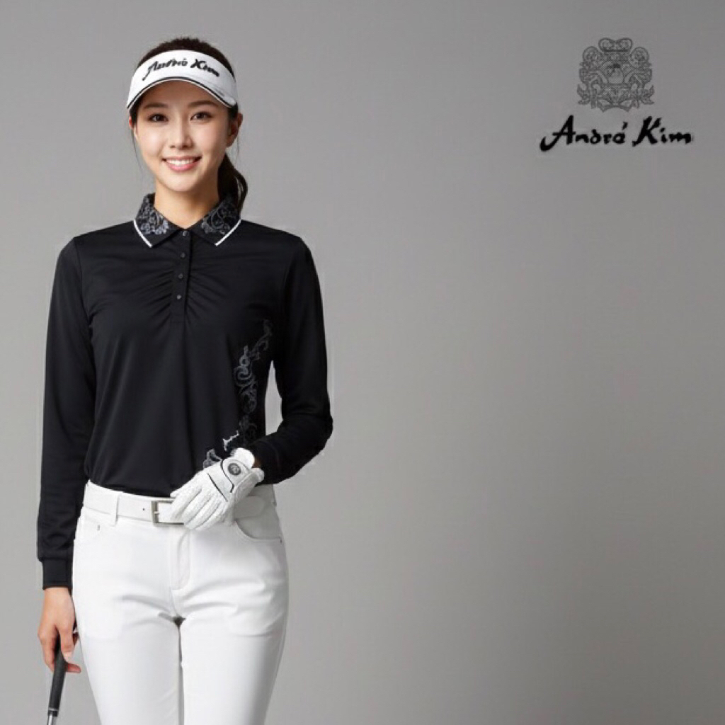 Baju Golf Wanita  ANDRE KIM Black LD 105  Second Preloved