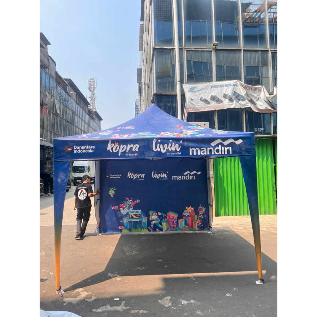 tenda lipat Super premium Custome Branding Uk 3x3
