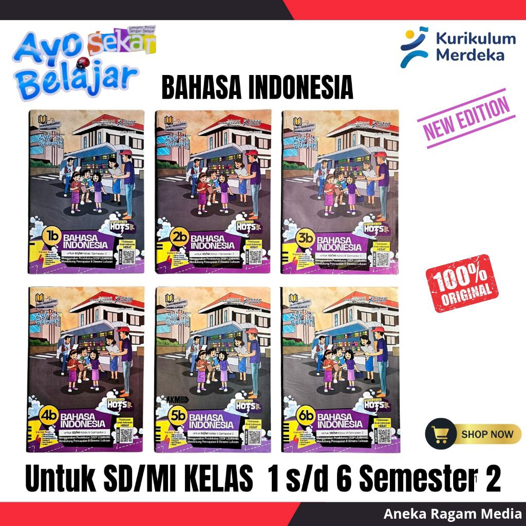 LKS Sekar Ayo Belajar Bahasa Indonesia Kelas 1,2,3,4,5,6 SD/MI Kurikulum Merdeka Semester 2 2025/202