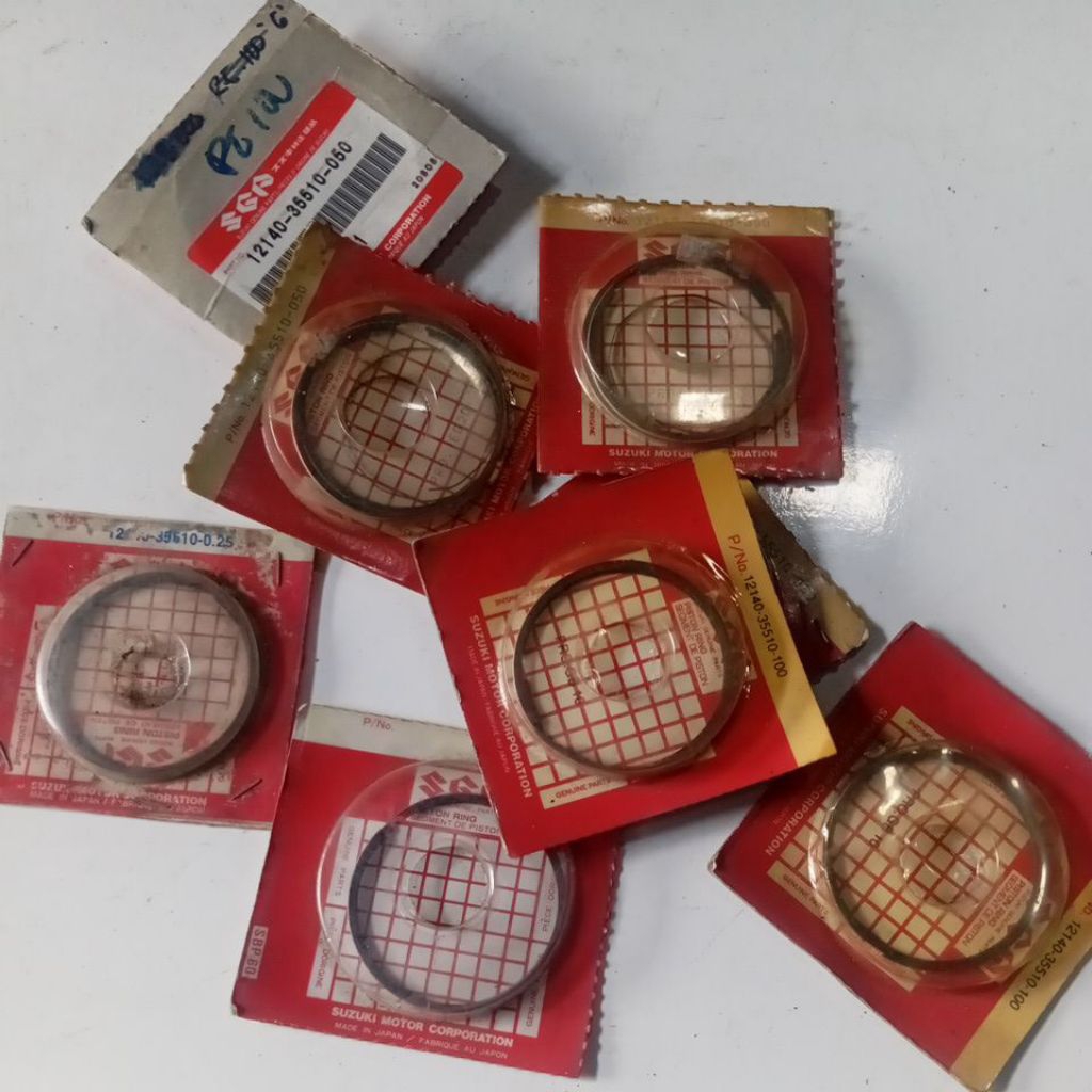 Ring seher RC 100 TORNADO GX Os 100 Piston ring Suzuki RC100 OS,STD,25,50,100 original sgp japan