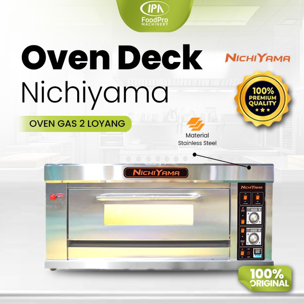 Oven Gas Otomatis - Oven Roti 2 Loyang NICHIYAMA