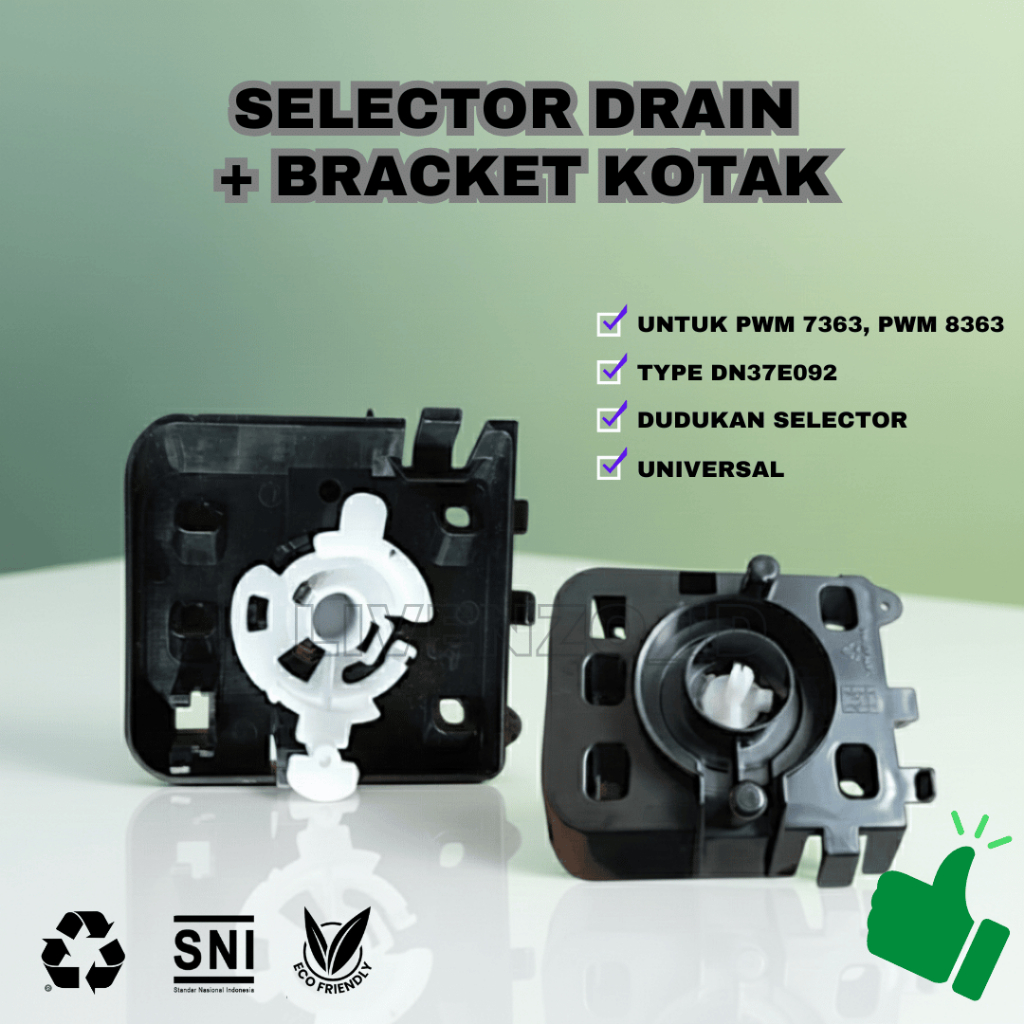 Set Dudukan Selector Pembuangan Air Mesin Cuci Polytron – Bracket Original