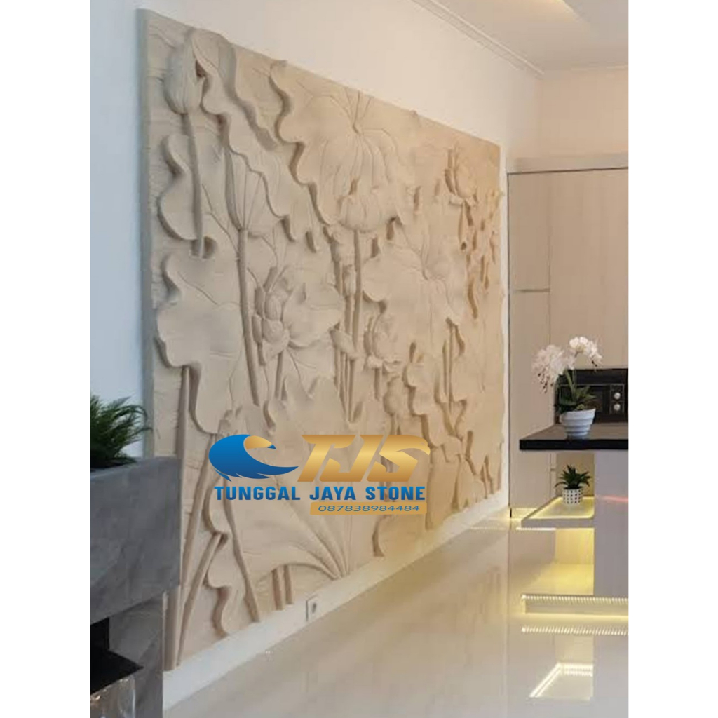 Ornamen Batu Alam Relief Ukir