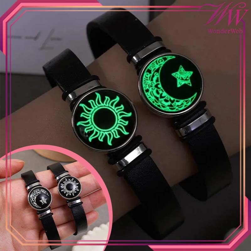 Gelang Matahari Dan Bulan Retro 1pcs Perhiasan Tangan Gelang Bulan Dan Matahari Sederhana Gelang Cou