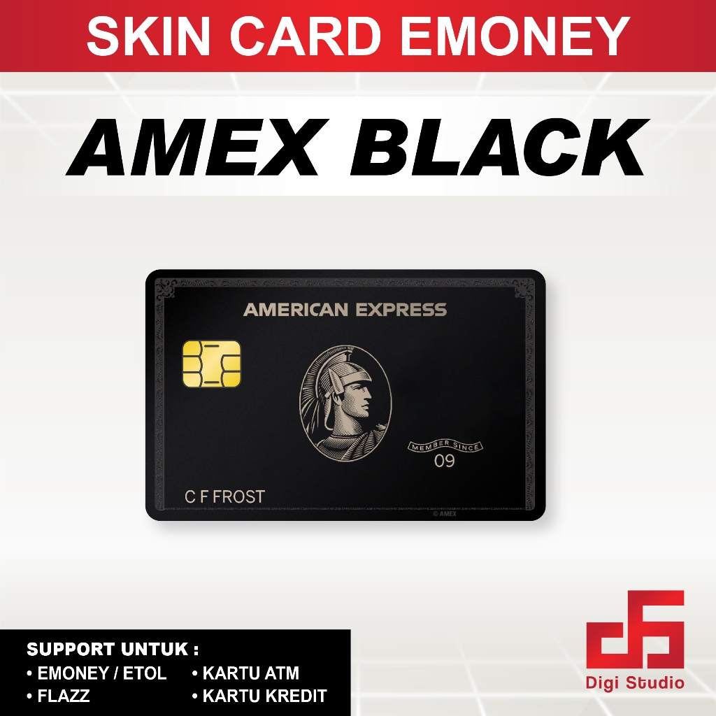 Digi Studio - Skin Card AMEX Black Card - Emoney / Flazz / ATM / Credit Card