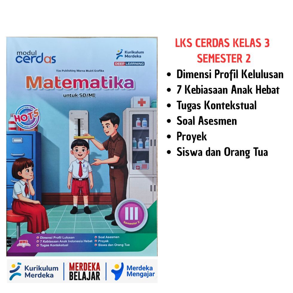 LKS CERDAS Matematika Kelas 3 Semester 2 Kurikulum Merdeka Deep Learning