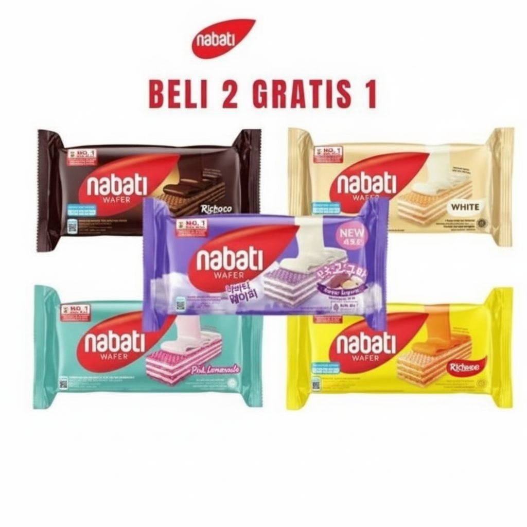 BELI 2 GRATIS 1 Nabati Wafer Premium Pack - Netto 110 gr