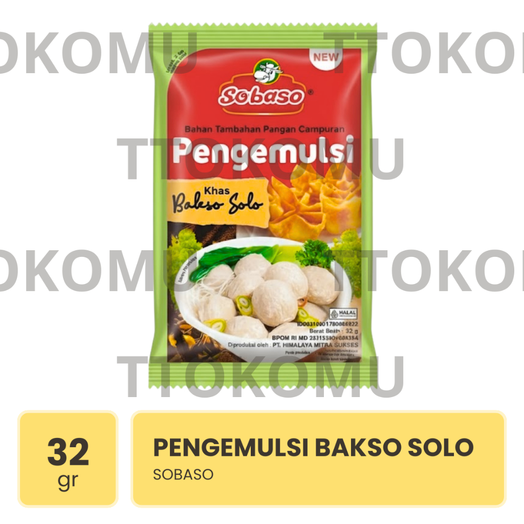 Tepung Pengemulsi Sobaso Bakso Solo 32 gr