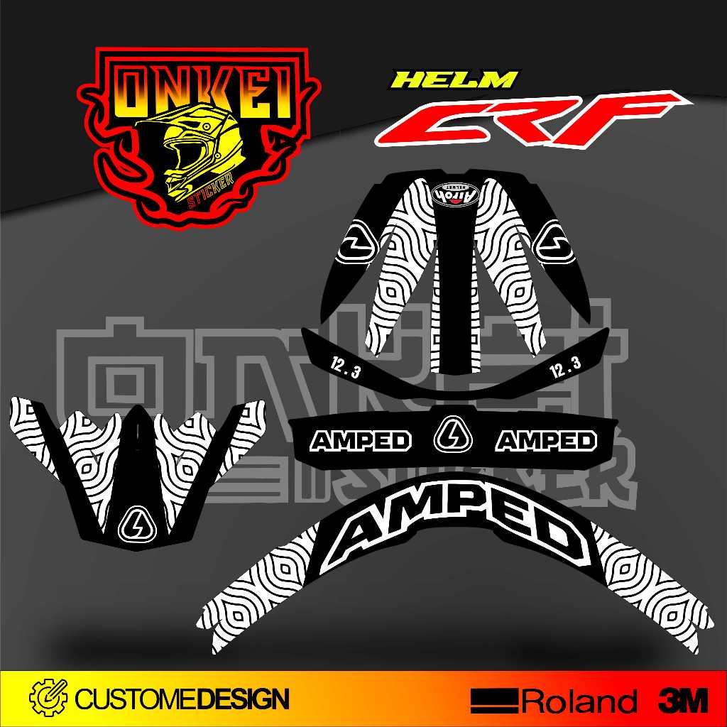 DECAL STICKER HELM BAWAAN HONDA CRF HC5