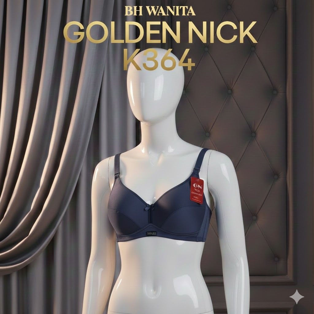 ( Isi 3 Pcs ) BH Bra Golden Nick K 364 Tanpa Kawat Dengan Warna ( Navy ) BH Golden Nick K364 Tanpa K