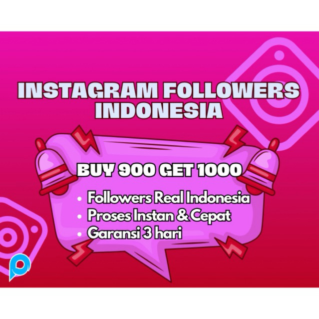 Jasa Tambah 100 Followers Instagram Indonesia | Beli 900 Followers dapat 1000 Followers