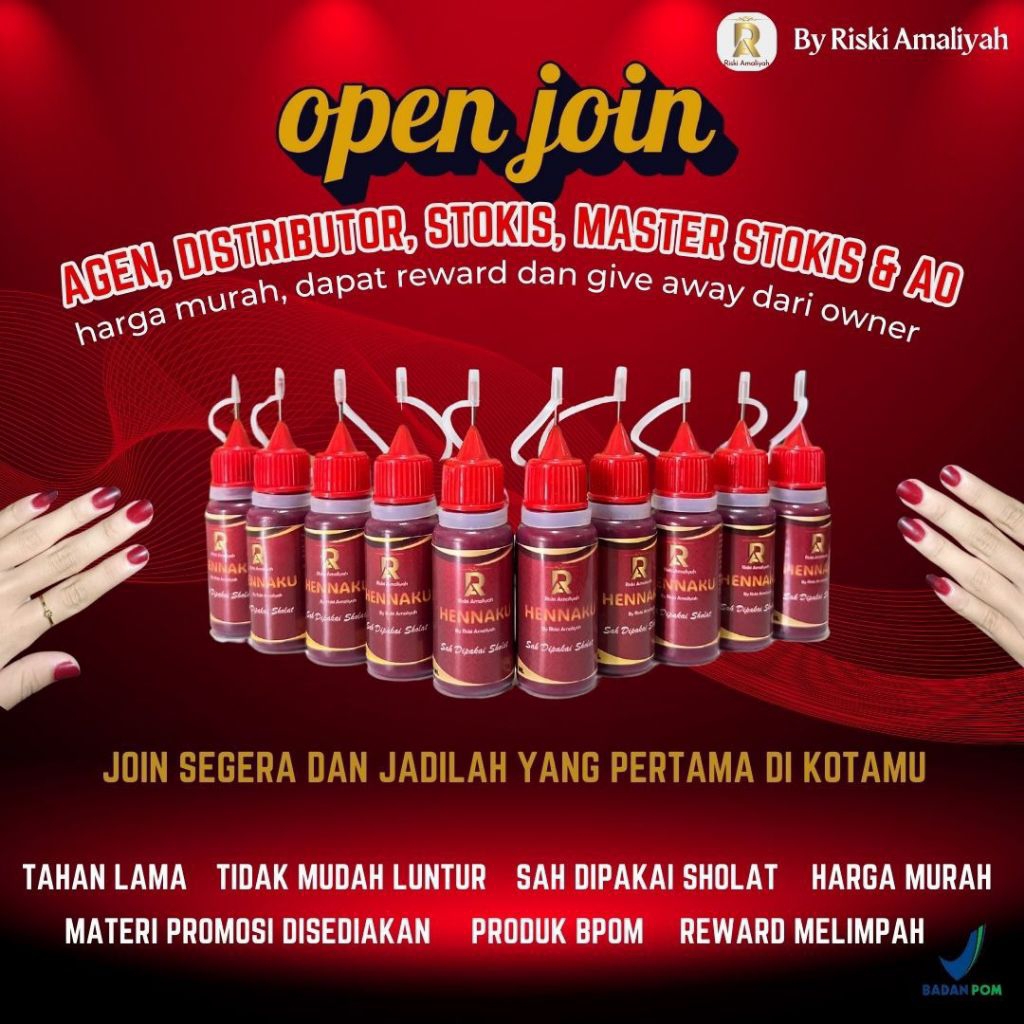 ISI 10-30 BOTOL PACCI HENNAKU HALAL / GROSIR PACCI HENNAKU